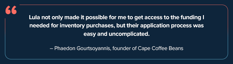 Quote pertaining to how to access business loan south africa from one of our customers. 