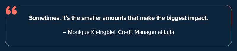Pull quote from Lula professional about how small businesses can b benefit from revolving loans.