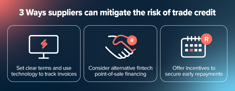 Ways to mitigate the risk of trade credit. 