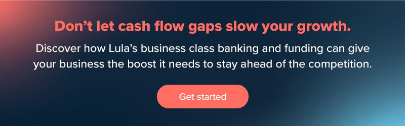Cash flow forecast template CTA to open a Lula business bank account. 