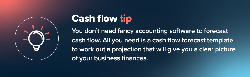 Cash flow forecast template tip. 