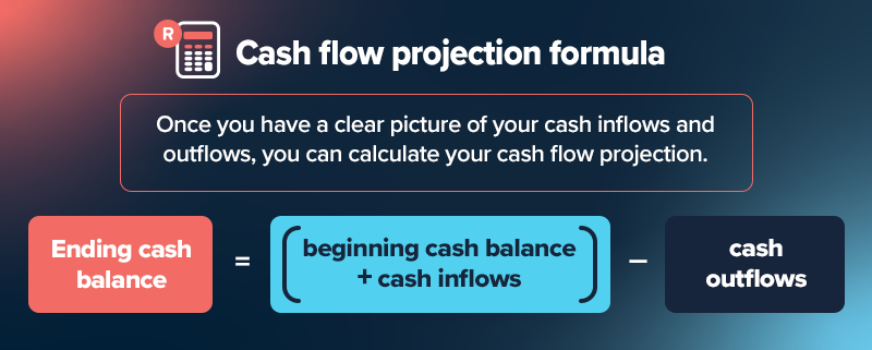 How to calculate cash flow projection. 