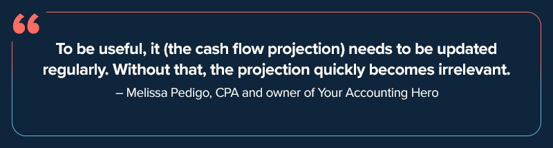 How To Create A Cash Flow Projection: Full Guide≪Br/≫With Examples 4 Cash flow projection pull quote