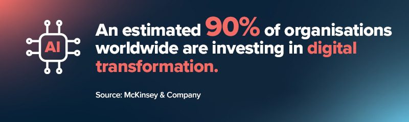Digital transformation strategy statistics. 