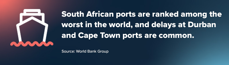 Infographic about South African ports_Demand forecasting for supply chain